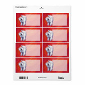 Polair Beer Kerstmis op rood Etiket (Full Sheet)