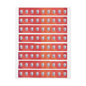 Polair Beer Kerstmis op rood Omwikkelbaar Adreslabel (Vel)