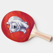 Polair Beer Kerstmis op rood Tafeltennisbatje (Zijkant)