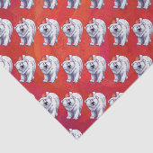 Polair Beer Kerstmis op rood Tissuepapier (Detail)