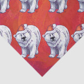 Polair Beer Kerstmis op rood Tissuepapier (Detail)