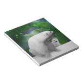 Polair Beer, koolvis en noorderlicht aurora Notitieblok (Schuin)