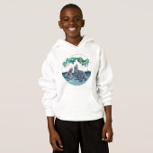 Polair Beer Kunst Kinder Hoodie Arctic Kunst Kinde (Voorkant volledig)