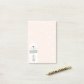 Polair beer - Laat het sneeuwen - kerst met koorts Post-it® Notes (Op bureau)