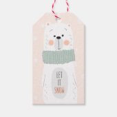 Polair beer - Laat het sneeuwen - kerstcadeautje L Cadeaulabel (Voorkant)