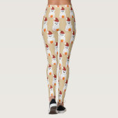 Polair beer met beige kerstversiering leggings (Achterkant)