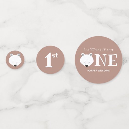 Polair Beer met één staartdier eerste geboorte Confetti (Achterkanten)