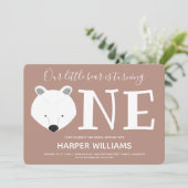 Polair Beer met één staartdier eerste geboorte Kaart (Staand voorkant)