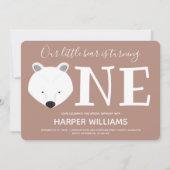 Polair Beer met één staartdier eerste geboorte Kaart (Voorkant)