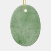 Polair Beer met groene kerst Keramisch Ornament (Achterkant)