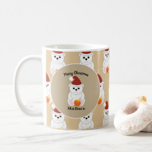 Polair beer met kerstversiering Personaliseren Koffiemok