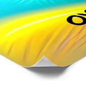 Polair Beer met noordelijke lichten. bewerkbare te Poster (Hoek)