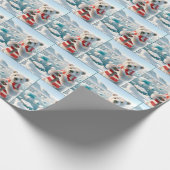 Polair Beer met poten die een hart vormen Cadeaupapier (Hoek)