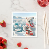 Polair Beer met poten die een hart vormen Servet (Insitu)