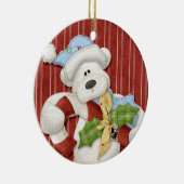 Polair Beer met snoeprietfeestdag Keramisch Ornament (Rechts)