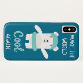 Polair beer met zwemring klimaatverandering Case-Mate iPhone case (Achterkant (horizontaal))
