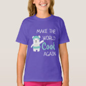 Polair beer met zwemring klimaatverandering t-shirt (Voorkant)