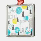 Polair beer metalen ornament (Links)