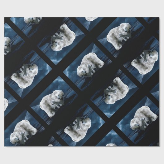 Polair Beer - Mirrored Black Cadeaupapier (Vlak)