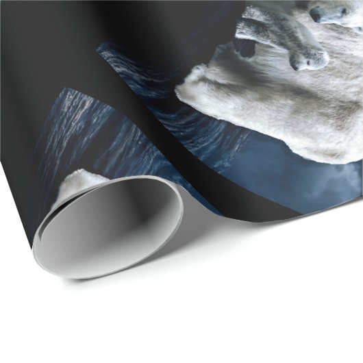 Polair Beer - Mirrored Black Cadeaupapier (Rol Hoek)