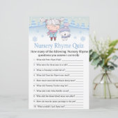 polair beer Nursery Rhyme Quiz baby shower game (Staand voorkant)