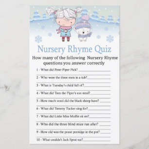 polair beer Nursery Rhyme Quiz baby shower game