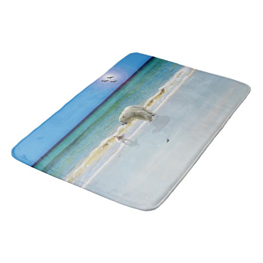 Polair Beer ontmoet Jack Russell, Memory Foam Bath Badmat (Gekanteld)