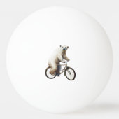 Polair Beer op fiets Pingpongbal (Voorkant)