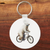Polair Beer op fiets Sleutelhanger (Voorkant)