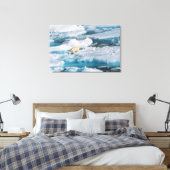 Polair Beer op het Zee Canvas Afdruk (Insitu (Slaapkamer))