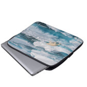 Polair Beer op het Zee Laptop Sleeve (Voorkant onderkant)