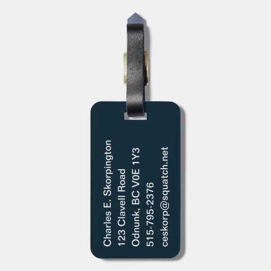 Polair Beer op ijs Bagagelabel (Achterkant verticaal)