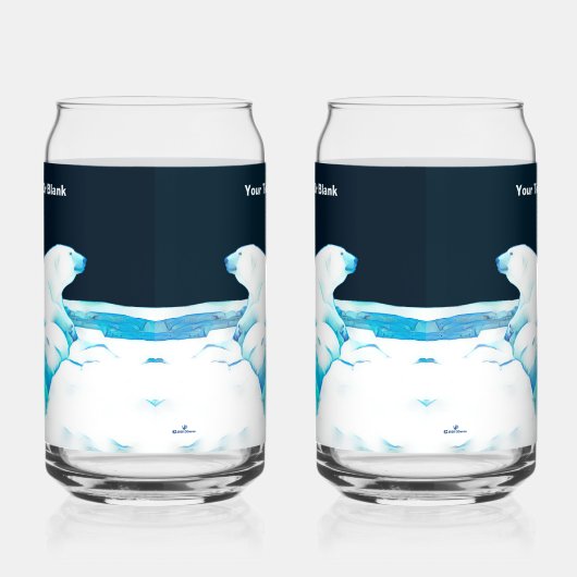 Polair Beer op ijs Blikvorm Glas (Rechts)