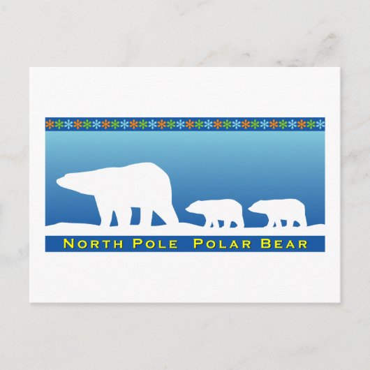 Polair Beer op ijs Briefkaart (Voorkant)