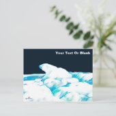 Polair Beer op ijs Briefkaart (Staand voorkant)