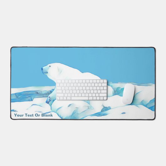 Polair Beer op ijs Bureaumat (Keyboard & Muis)