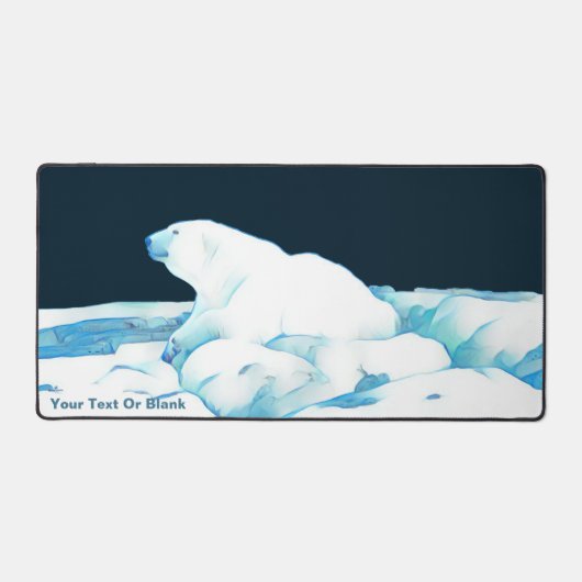 Polair Beer op ijs Bureaumat (Voorkant)