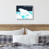 Polair Beer op ijs Canvas Afdruk (Insitu (Slaapkamer))