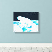 Polair Beer op ijs Canvas Afdruk (Insitu (Houten vloer))