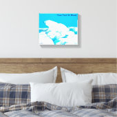 Polair Beer op ijs Canvas Afdruk (Insitu (Slaapkamer))
