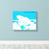 Polair Beer op ijs Canvas Afdruk (Insitu (Houten vloer))