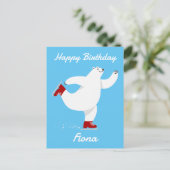 Polair Beer op ijs Feestdagenkaart (Staand voorkant)