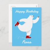 Polair Beer op ijs Feestdagenkaart (Voorkant / Achterkant)