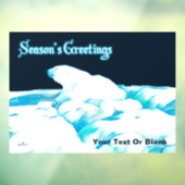 Polair Beer op ijs - Groeten van het seizoen Raamsticker (Vel 3)