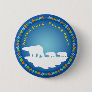 Polair Beer op ijs Ronde Button 5,7 Cm