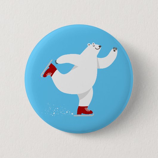 Polair Beer op ijs Ronde Button 5,7 Cm (Voorkant)