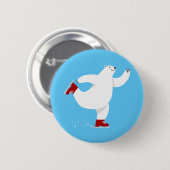 Polair Beer op ijs Ronde Button 5,7 Cm (Voorkant /achterkant)