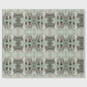 polair beer op ijsberg - winterillustratie cadeaupapier (Vlak)