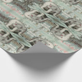 polair beer op ijsberg - winterillustratie cadeaupapier (Hoek)