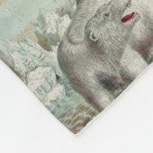  polair beer op ijsberg - winterillustratie fleece deken (Hoek)